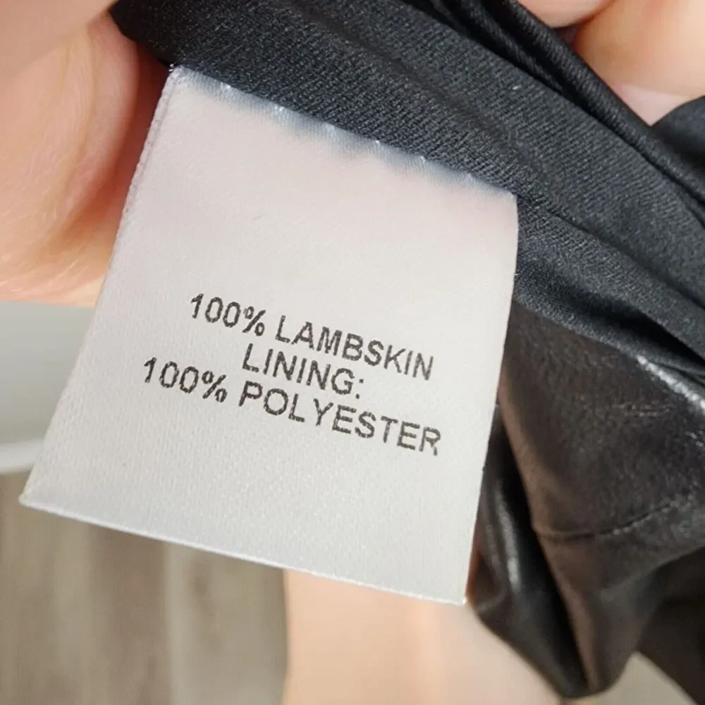 MICHELLE MASON | Leather Mini Skirt With Slit Sz 4 Black Asymmetrical Zip Staple - Picture 13 of 13